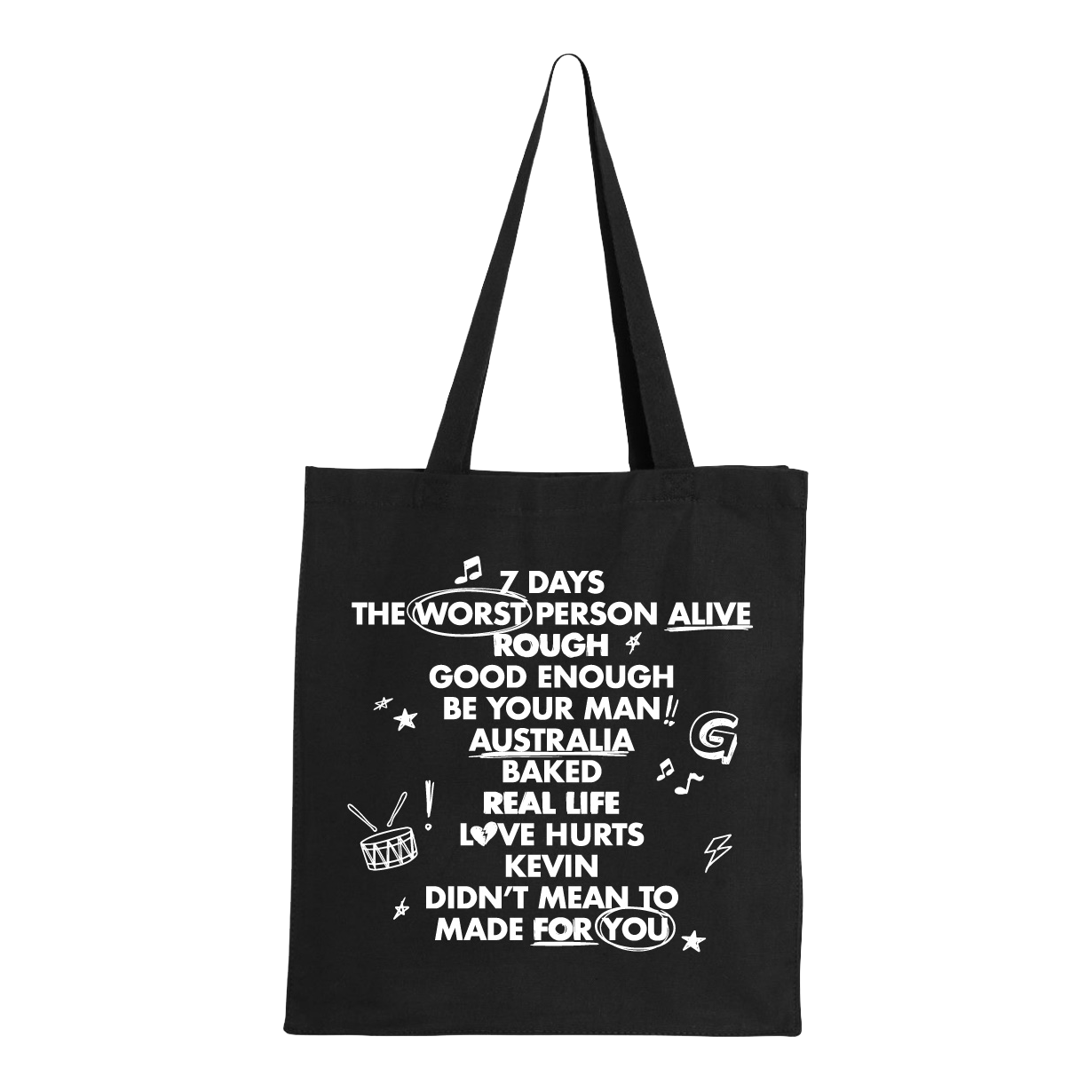 Tracklist Tote Bag (Black)